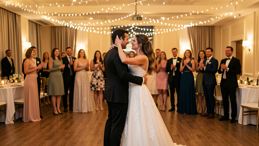 Ouverture de bal de mariage pendant la première danse